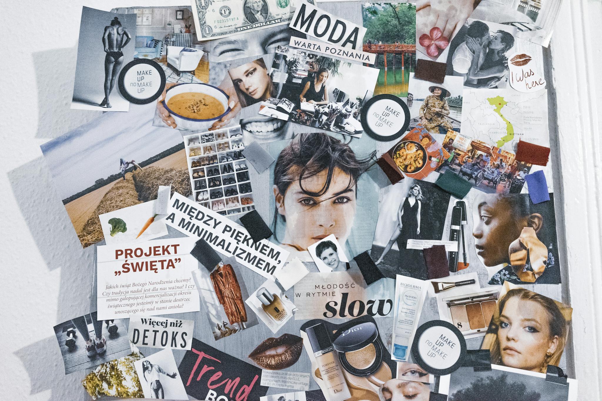 A vibrant collage showcasing fashion, beauty, and lifestyle inspiration with diverse images and text.
